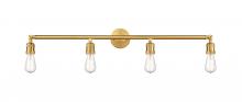  215-SG - Bare Bulb - 4 Light - 42 inch - Satin Gold - Bath Vanity Light