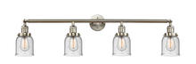  215-SN-G54-LED - Bell - 4 Light - 42 inch - Brushed Satin Nickel - Bath Vanity Light