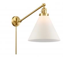  237-SG-G41-L - Cone - 1 Light - 12 inch - Satin Gold - Swing Arm