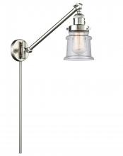  237-SN-G184S - Canton - 1 Light - 8 inch - Brushed Satin Nickel - Swing Arm