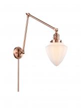  238-AC-G661-7 - Bullet - 1 Light - 7 inch - Antique Copper - Swing Arm