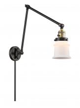  238-BAB-G181S - Canton - 1 Light - 8 inch - Black Antique Brass - Swing Arm