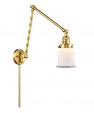  238-SG-G181S - Canton - 1 Light - 8 inch - Satin Gold - Swing Arm