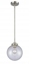  284-1S-SN-G204-8 - Beacon - 1 Light - 8 inch - Brushed Satin Nickel - Cord hung - Mini Pendant