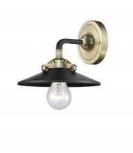  284-1W-BAB-M6-BK - Railroad - 1 Light - 8 inch - Black Antique Brass - Sconce