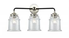  284-3W-BPN-G182 - Canton - 3 Light - 24 inch - Black Polished Nickel - Bath Vanity Light