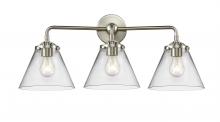  284-3W-SN-G42-LED - Cone - 3 Light - 26 inch - Brushed Satin Nickel - Bath Vanity Light