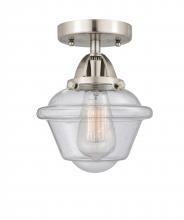  288-1C-SN-G534 - Oxford - 1 Light - 8 inch - Brushed Satin Nickel - Semi-Flush Mount