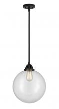  288-1S-BK-G202-12 - Beacon - 1 Light - 12 inch - Matte Black - Cord hung - Mini Pendant