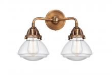  288-2W-AC-G322 - Olean - 2 Light - 15 inch - Antique Copper - Bath Vanity Light