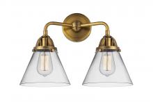  288-2W-BB-G42 - Cone - 2 Light - 16 inch - Brushed Brass - Bath Vanity Light