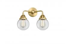  288-2W-SG-G202-6 - Beacon - 2 Light - 14 inch - Satin Gold - Bath Vanity Light