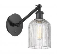  317-1W-BK-G559-5CL - Bridal Veil - 1 Light - 5 inch - Matte Black - Sconce