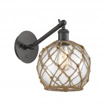  317-1W-OB-G122-8RB - Farmhouse Rope - 1 Light - 8 inch - Oil Rubbed Bronze - Sconce