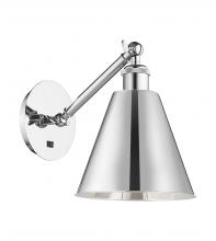  317-1W-PC-MBC-8-PC - Berkshire - 1 Light - 8 inch - Polished Chrome - Sconce