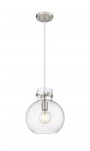  410-1PM-SN-G410-10CL - Newton Sphere - 1 Light - 10 inch - Satin Nickel - Cord hung - Pendant