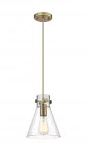  410-1PS-BB-G411-8SDY - Newton Cone - 1 Light - 8 inch - Brushed Brass - Cord hung - Pendant