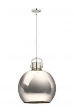  410-1SL-PN-M410-16PN - Newton Sphere - 1 Light - 16 inch - Polished Nickel - Pendant