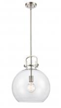  410-1SL-SN-G410-14CL - Newton Sphere - 1 Light - 14 inch - Satin Nickel - Pendant