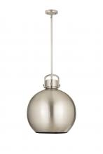  410-1SL-SN-M410-16SN - Newton Sphere - 1 Light - 16 inch - Satin Nickel - Pendant