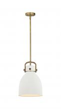  410-1SM-BB-M412-10W - Newton Bell - 1 Light - 10 inch - Brushed Brass - Mini Pendant