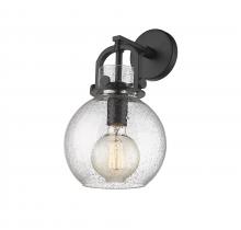  410-1W-BK-G410-8SDY - Newton Sphere - 1 Light - 8 inch - Matte Black - Sconce