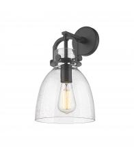  410-1W-BK-G412-8SDY - Newton Bell - 1 Light - 8 inch - Matte Black - Sconce