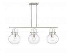  410-3I-SN-G410-10CL - Newton Sphere - 3 Light - 42 inch - Satin Nickel - Island Light