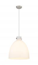  410-3PL-SN-G412-16WH - Newton Bell - 3 Light - 16 inch - Satin Nickel - Cord hung - Pendant