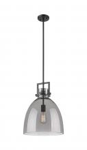  411-1SL-BK-G412-14SM - Newton Bell - 1 Light - 14 inch - Matte Black - Pendant