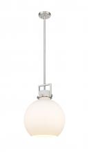  411-1SL-SN-G410-14WH - Newton Sphere - 1 Light - 14 inch - Satin Nickel - Pendant