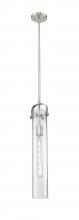 Innovations Lighting 413-1SS-SN-G413-1S-4SDY - Pilaster - 1 Light - 4 inch Glass - Satin Nickel - Pendant