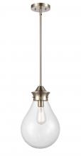  414-1S-SN-10CL - Genesis - 1 Light - 10 inch - Satin Nickel - Cord hung - Mini Pendant