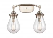  414-2W-SN-6CL - Genesis - 2 Light - 18 inch - Satin Nickel - Bath Vanity Light