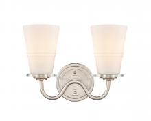 Innovations Lighting 421-2W-SN-W - Scarlett - 2 Light - 14 inch - Satin Nickel - Bath Vanity Light