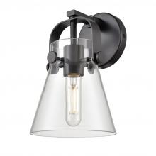  423-1W-BK-G411-6CL - Pilaster II Cone - 1 Light - 7 inch - Matte Black - Sconce