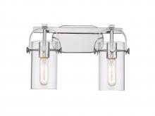  423-2W-PC-4CL - Pilaster - 2 Light - 15 inch - Polished Chrome - Bath Vanity Light