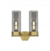  427-2W-BB-G427-14SM - Claverack - 2 Light - 13 inch - Brushed Brass - Bath Vanity Light