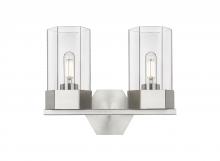  427-2W-SN-G427-9CL - Claverack - 2 Light - 13 inch - Satin Nickel - Bath Vanity Light