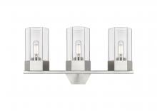  427-3W-SN-G427-9CL - Claverack - 3 Light - 22 inch - Satin Nickel - Bath Vanity Light