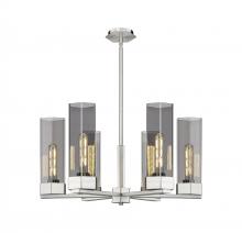  427-6CR-SN-G427-14SM - Claverack - 6 Light - 28 inch - Satin Nickel - Chandelier