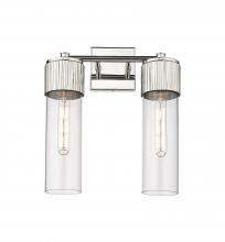  428-2W-PN-G428-12CL - Bolivar - 2 Light - 14 inch - Polished Nickel - Bath Vanity Light