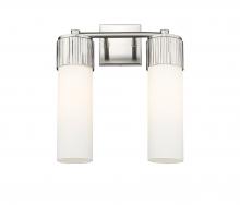  428-2W-SN-G428-12WH - Bolivar - 2 Light - 14 inch - Satin Nickel - Bath Vanity Light