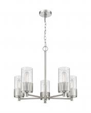  428-5CR-SN-G428-7SDY - Bolivar - 5 Light - 25 inch - Satin Nickel - Chain Hung - Chandelier