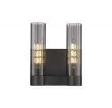  429-2W-BK-G429-11SM - Empire - 2 Light - 11 inch - Matte Black - Bath Vanity Light