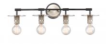  431-4W-BSN - Aurora - 4 Light - 30 inch - Black Satin Nickel - Bath Vanity Light