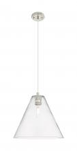 Innovations Lighting 434-1P-PN-GBC-122 - Crown Point - 1 Light - 12 inch - Polished Nickel - Pendant