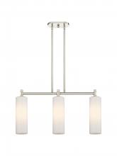  434-3I-PN-G434-12WH - Crown Point - 3 Light - 31 inch - Polished Nickel - Island Light