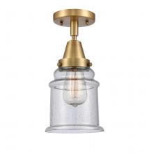  447-1C-BB-G184 - Canton - 1 Light - 6 inch - Brushed Brass - Flush Mount