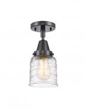 Innovations Lighting 447-1C-BK-G513 - Bell - 1 Light - 5 inch - Matte Black - Semi-Flush Mount
